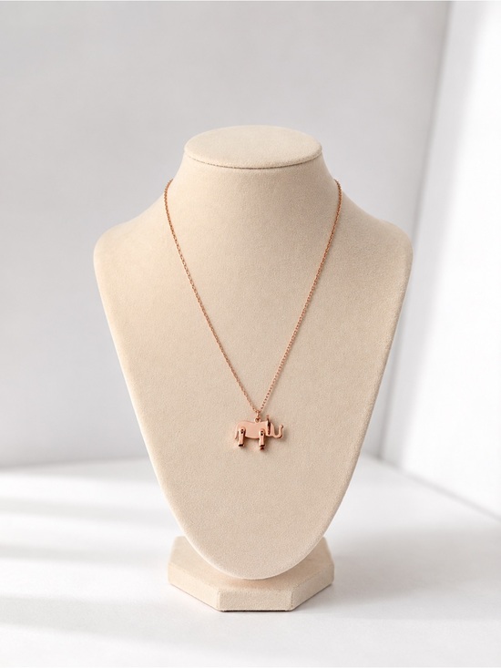 Unbranded Jewelry - Gold Elephant Pendant Necklace Stainless Steel Lucky Charm Minimalist Gift